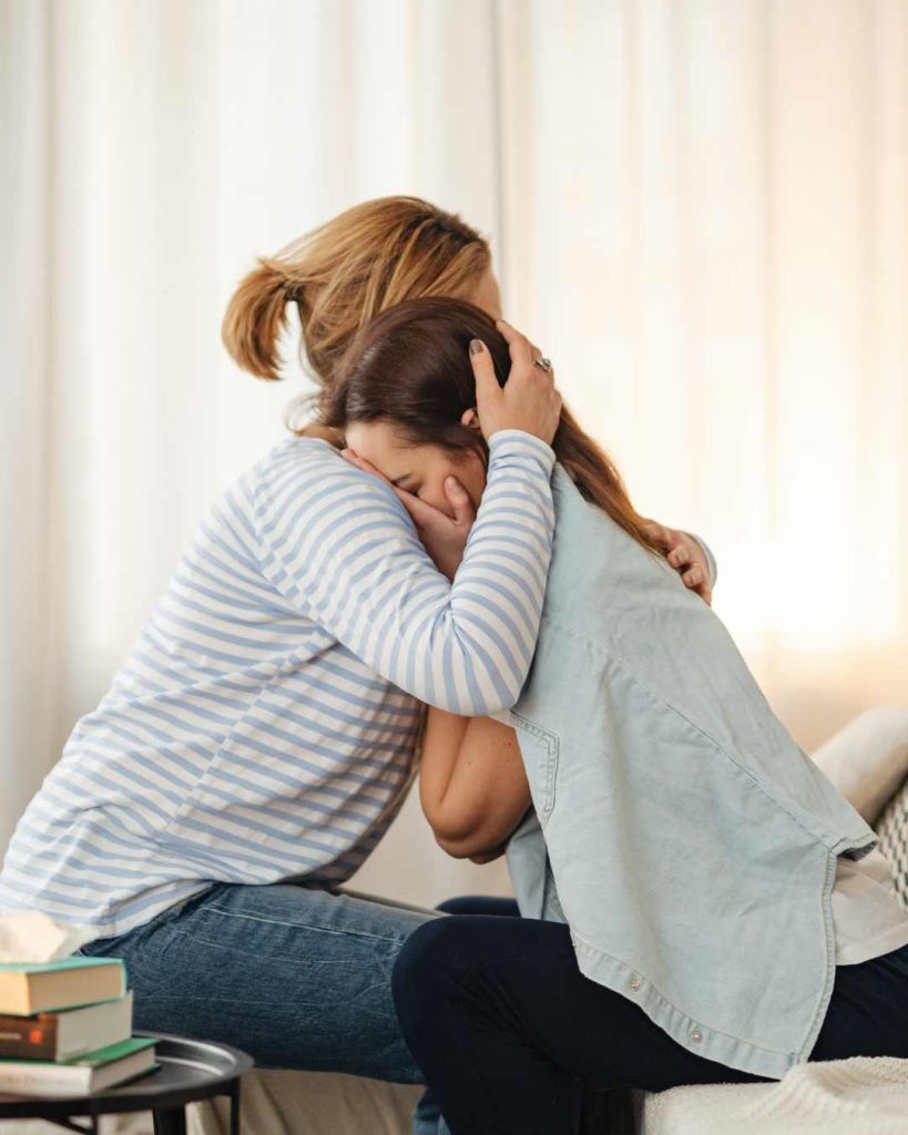 Women giving hugs in time of need. Beaverton, OR Therapy for Compassion Fatigue and Burnout